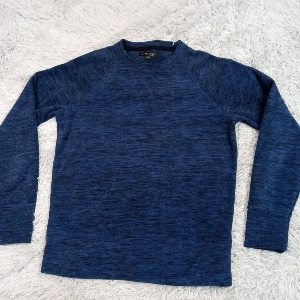 Banana Republic Sweatshirt Mens Blue S Arctic Fleece Soft Cozy Warm Casual